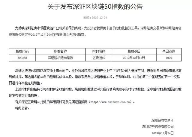 深證區(qū)塊鏈50指數發(fā)布 遠光軟件入選樣本股